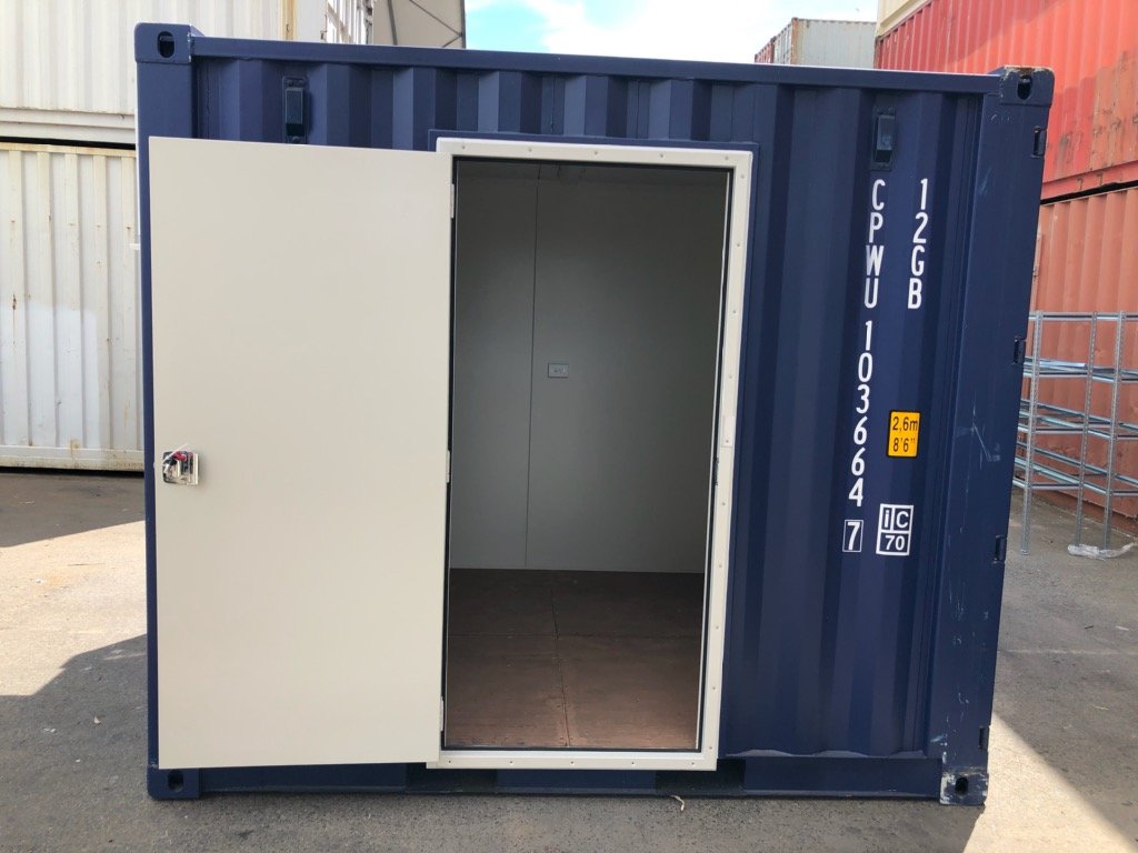 10ft modified office container personnel door