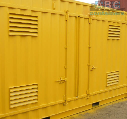 shipping container with ventilation