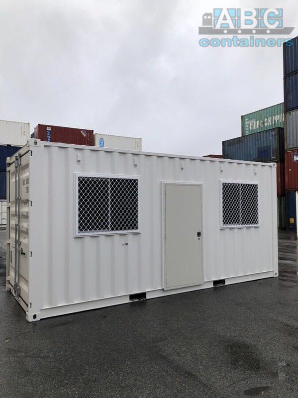 shipping container with windows