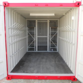 Open and secured storage area