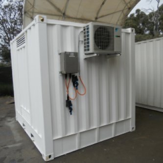 10 foot insulated dangerous goods container - rear aircon