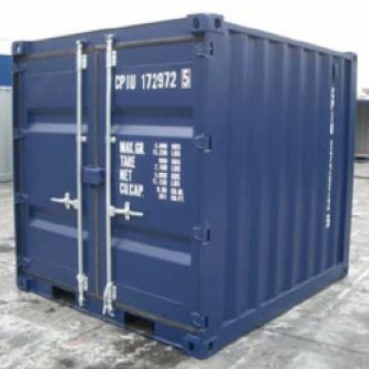 8 foot container side on view