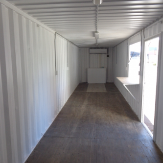 Modified Tool Storage Shipping Container Internal View