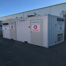 20GP Medical Container and Medical Cache exterior