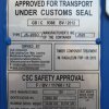 CSC safety approval plate